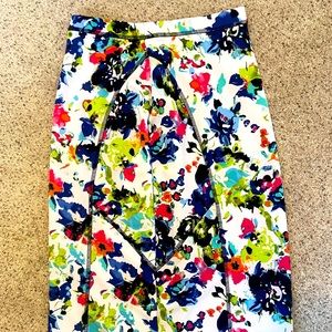 High waisted floral skirt